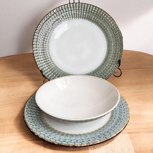 Pier 1 Other - Pier 1 Allison Stoneware Dinner Salad Plate Soup/Cereal Bowl Replacement Setting